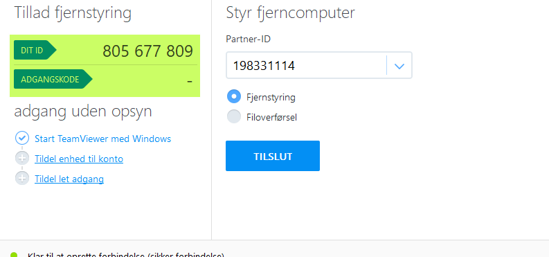 Teamviewer – POS ONE A/S